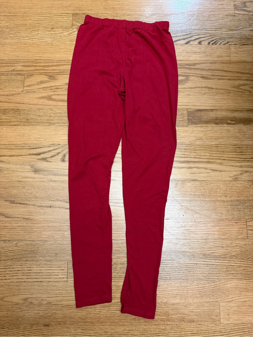 Lildy Women’s Large Red Stretch Cotton Leggings